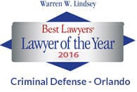 Warren W. Lindsey | Best Lawyers' | Lawyer of the Year 2016 | Criminal Defense - Orlando